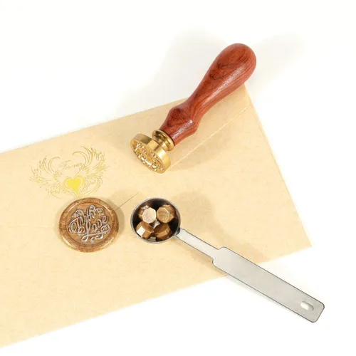 Miniatura 7 de Yoption Juego de 360 cuentas metálicas de cera de sellado de oro antiguo para sello de cera con velas y cuchara de fusión