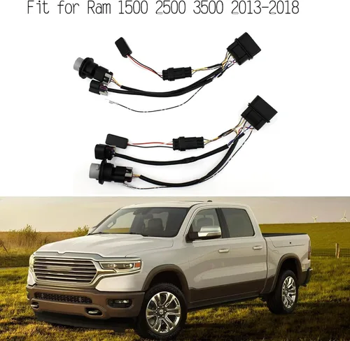 Miniatura 2 de 13-18 Ram 1500 2500 3500 Adaptador de cableado de conversión de faros proyectores de fábrica a luz base de reflector de fábrica, convertidores