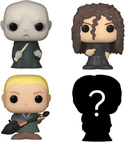 Miniatura 2 de Funko Bitty POP! HP - Voldemort, paquete de 4 - Lord Voldemort, Draco Malfoy (quidditch), Bellatrix Lestrange y una mini figura sorpresa misteriosa