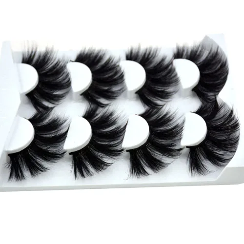 Miniatura 5 de 4/7 pares de pestañas postizas de pelo en 3D cruzadas, finas, suaves, extensiones de pestañas hechas a mano para maquillaje de ojos, MDR-5