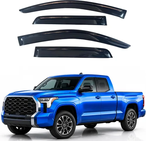 Miniatura 103 de IG - Visera para ventana para Ford Bronco y F150-F350 1980-1996, deflector lateral tipo cinta adhesiva, resistente, contra lluvia y viento