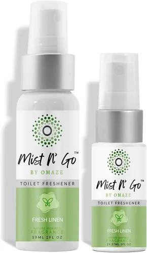 Miniatura 36 de Mist N' Go by Omaze - Aerosol de Baño de Viaje para Inodoro Eliminador de Olores - Aerosol de Inodoro de Viaje para Ambientador de Aire de Baño