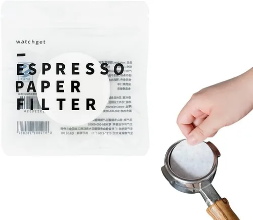 Miniatura 12 de watchget Filtros de papel espresso de 2.008 in, 1000 piezas de papel de filtro de café sin blanquear para cestas portafiltros de 2.008 in