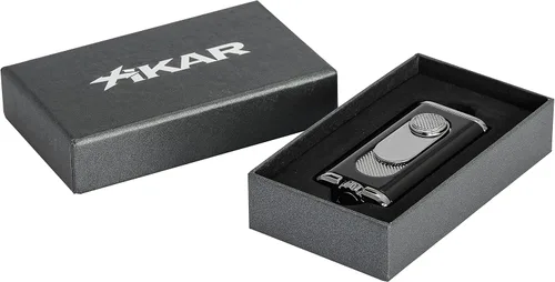 Miniatura 7 de Xikar Verano - Encendedor plano de llama, caja de regalo, elegante construcción de metal, color negro