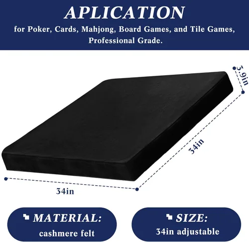 Miniatura 2 de Frienda Mantel plegable de fieltro para mesa de juegos, para jugar cartas de póquer, rompecabezas mahjong, juegos de mesa, mesa no incluida