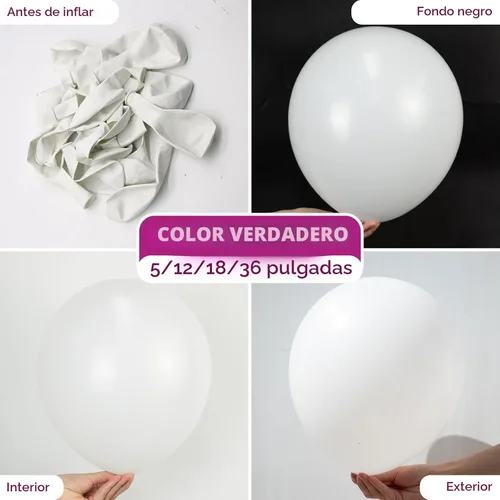 Miniatura 2 de Globos blancos de látex para fiesta, 100 unidades de globos redondos de helio de 12 pulgadas para decoración de fondo de boda, graduación, fiesta