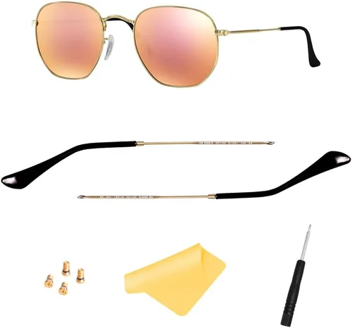 Miniatura 5 de Brazo de repuesto para patillas, puntas de patillas para gafas de sol Ray Ban RB3025 RB3447 RB3547N RB3548N RB3647N, con 4 tornillos, 1