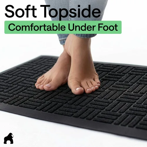 Miniatura 8 de Gorilla Grip WeatherMax - Tapete para todas las estaciones 100% impermeable, 17 x 29 pulgadas, goma natural duradera, resistente a manchas