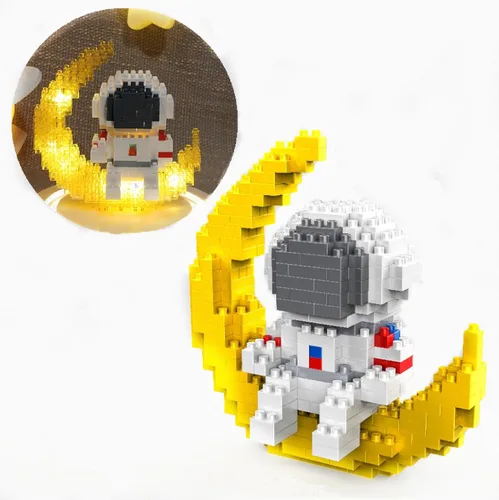 Finger Rock Mini juegos de construcción de astronauta para adultos, kit de construcción de micro bloques y juguetes pequeños, regalos geniales para