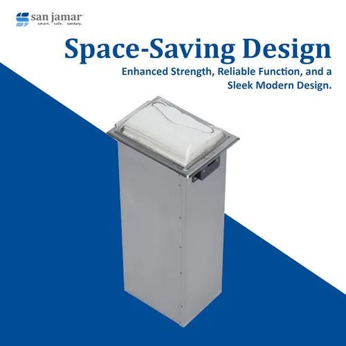 Miniatura 7 de San Jamar Dispensador de servilletas – Dispensador de servilletas de restaurante de acero inoxidable, unidad de mostrador, capacidad para 750