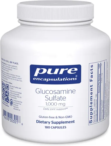 Miniatura 9 de Pure Encapsulations Sulfato de glucosamina 1,000 mg Suplemento para apoyo articular y movilidad, salud del cartílago y tejido conectivo* 60