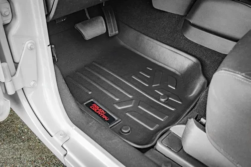 Miniatura 9 de Rough Country Juego de tapetes para todo clima para Ford F-250/F-350 SuperDuty (2017-2025) CrewCab con asiento tipo banco - Tapete de piso flexible