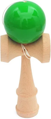 Miniatura 7 de Pelota de juguete para deportes al aire libre de madera para adolescentes, bola de Kendama, pintura de PU de 7.3 in, cuerdas profesionales para Negro