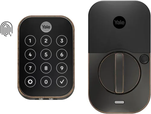 Miniatura 10 de Yale Assure Lock 2 Touch Deadbolt, Cerradura de puerta de entrada sin llave de ante negro con teclado digital táctil y escáner de huellas