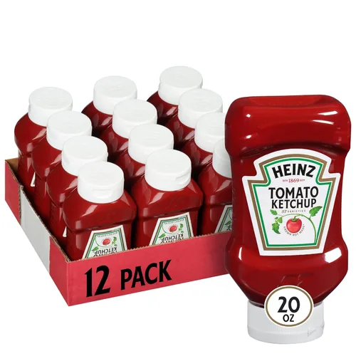 Heinz Ketchup Forever - Botella invertida completa (20 onzas, paquete de 12)