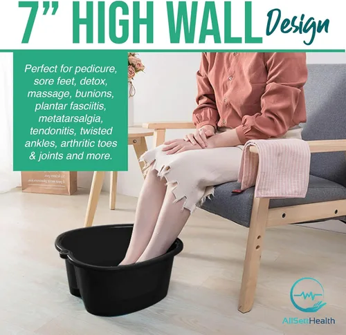 Miniatura 5 de Cuenca de baño para remojar pies – Tamaño grande para remojar pies Pedicura y masajeador bañera para tratamiento de spa en el hogar Callo