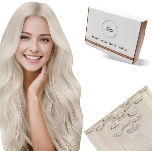 Miniatura 32 de Hetto - Extensiones de cabello humano Remy rizado con clip, color #1 negro azabache, extensiones de cabello humano ondulado natural con doble trama