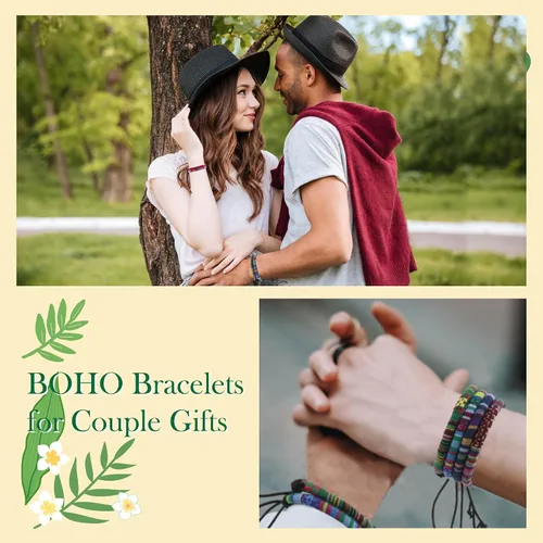 Miniatura 6 de Zalmoxe Woven Friendship Bracelets Braided Bracelets Bulk Adjustable Handmade Woven String Colorful Wrap Bracelets Pack for Women Teens