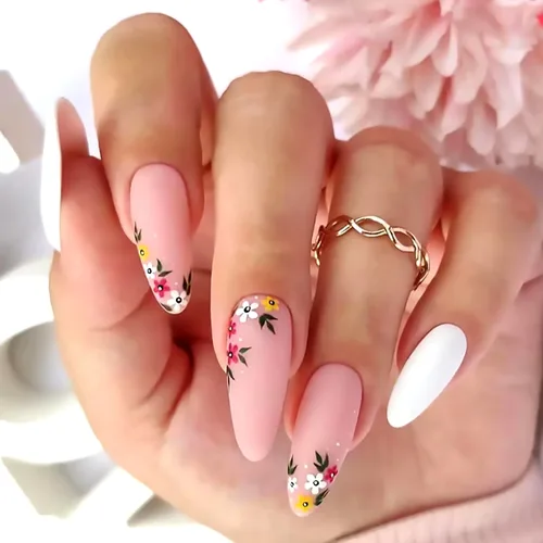 Miniatura 17 de Uñas postizas a presión con degradado rojo, almendra, longitud media, purpurina y líneas negras, uñas postizas de cobertura completa, uñas postizas