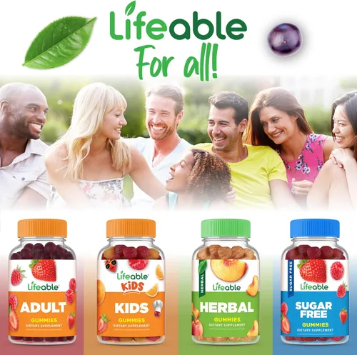 Miniatura 7 de Lifeable Gomitas de biotina 10,000 mcg Gomitas de gran sabor para la piel y las uñas Suplemento de biotina vegana sin OMG Vitaminas