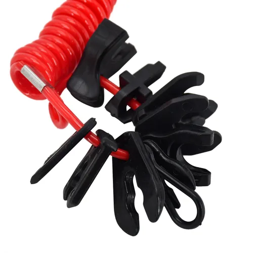 Miniatura 4 de Llaves universales de interruptor de parada de seguridad para barco, 11 unidades con cordón compatible con Yamaha Tohatsu Suzuki compatible