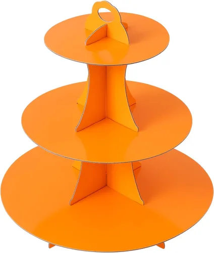 Miniatura 17 de Soleebee Soporte redondo de 3 niveles para cupcakes, torre de cartón para cupcakes, torre de soporte para pasteles de postre para decoración