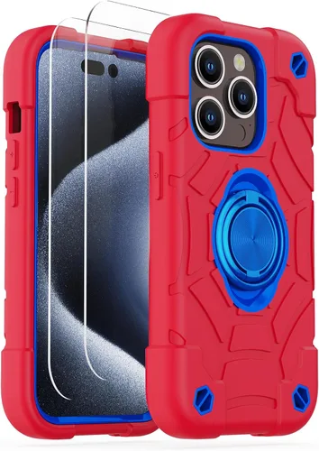 Miniatura 18 de KCJ Funda para iPhone SE 2022/2020, iPhone 8/7/6/6S, con [2×Protectores de Pantalla][Soporte de Anillo] Silicona Suave+PC Duro Protección Completa