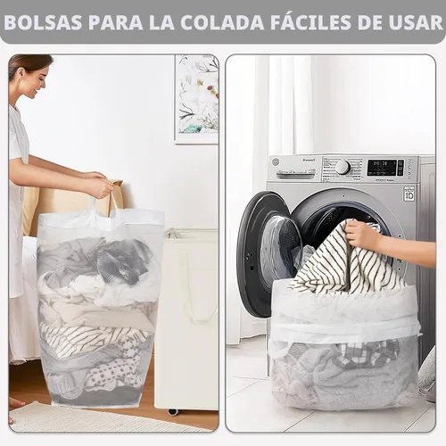 Miniatura 7 de Goodpick - Cesta de lavandería con ruedas, 75L, esenciales para dormitorio de universidad, cesta de ropa con bolsa de lavado extraíble para blanco