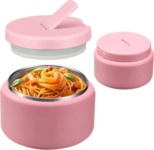 Miniatura 14 de Termo de sopa de 26 onzas para comida caliente para niños con tapa de hebilla, frasco de comida aislado al vacío de boca ancha a prueba de fugas