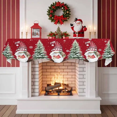Miniatura 2 de Funda para bufanda de chimenea con diseño de muñeco de nieve azul para Navidad, Halloween, Acción de Gracias, otoño, decoración de interiores