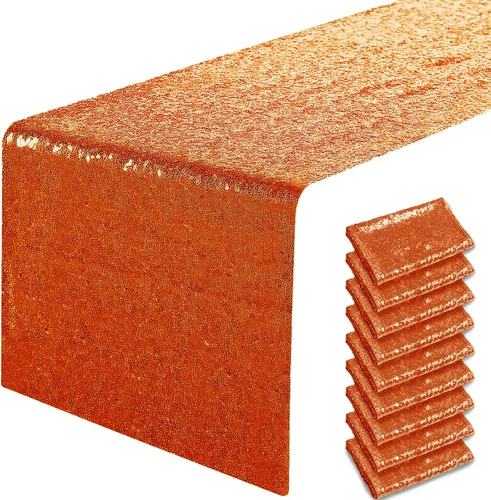 Miniatura 32 de Pufogu - Camino de mesa de lentejuelas brillantes de 12 x 72 pulgadas para fiestas de cumpleaños, decoración de bodas, despedidas de soltera