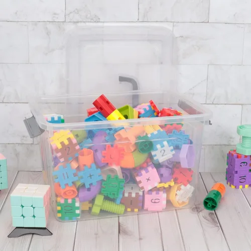 Miniatura 7 de Contenedor de plástico con tapa, caja de 12 cuartos de galón, juego de 1
