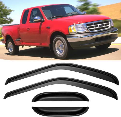 Miniatura 16 de Visores para ventanas y protectores contra la lluvia para Ford F150 de cabina estándar 1980-1996, Deflectores de viento y protectores para ventanas