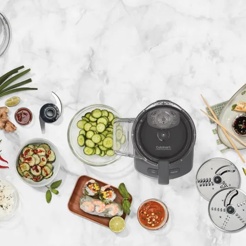 Miniatura 4 de Cuisinart Procesador de alimentos de alimentación continua de 9 tazas con disco de rallado y rebanado reversible fino y mediano, cuchilla universal