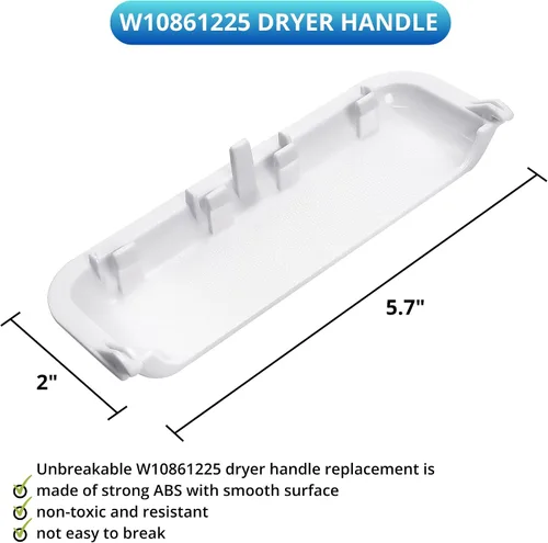 Miniatura 2 de W10861225 W10714516 Reemplazo de manija de puerta de secadora para Whirlpool 7MWGD9919EM1 WED4616FW0 WED4810EW1 WED4815EW1 WED4850HW0 WED4915EW1