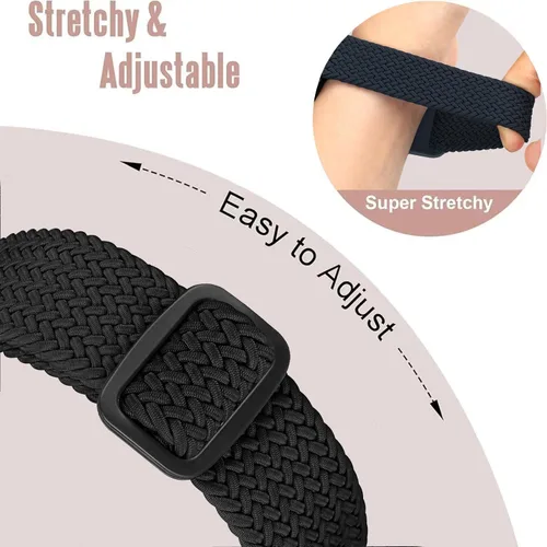 Miniatura 2 de Correas elásticas trenzadas ajustables compatibles con Fitbit Charge 3 y Fitbit Charge 4 bandas para hombres y mujeres, correas deportivas de tela