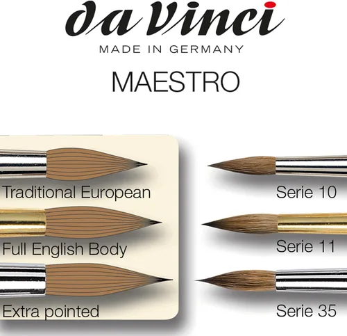 Miniatura 6 de Pincel de acuarela da Vinci Maestro, Serie 1310, talla 1
