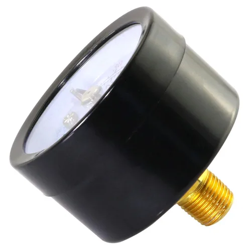 Miniatura 3 de MEETOOT Manómetro de presión de aire de 2 pulgadas, montaje trasero central, tamaño de conexión NPT macho de 1/4 pulgadas, 0-180 PSI