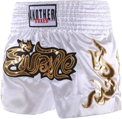Miniatura 3 de Pantalones cortos clásicos de Muay Thai para hombres y mujeres, boxeo, kickboxing, artes marciales mixtas, ropa de lucha BJJ, entrenamiento