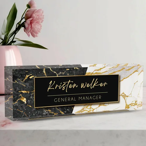 Miniatura 19 de Placa de Nombre Personalizada a Criterio, Placa de Escritorio de Acrílico, Decoración de Oficina para Mujeres y Hombres, Regalos de Agradecimiento
