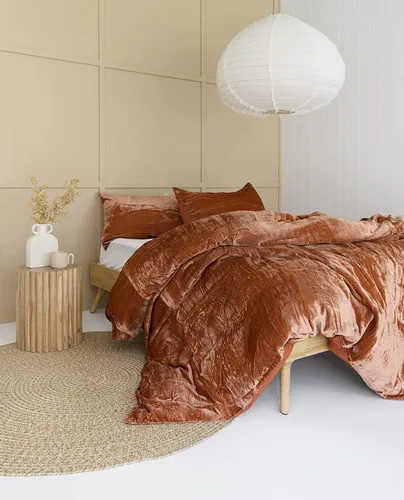 Miniatura 68 de Sophia-Art - Juego de 3 piezas de ropa de cama de terciopelo de rayón ultra lujo, funda de edredón boho de un solo color, funda de colcha