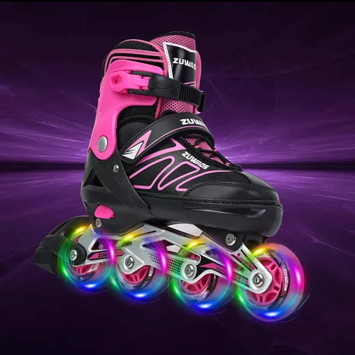 Miniatura 2 de Patines en línea ajustables para niños y niñas, patines en línea para niños, patines principiantes para niñas, hombres y mujeres al aire libre