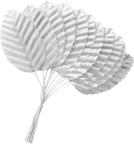 200 hojas de rosas artificiales de seda, falsas hojas individuales con alambre para manualidades, arreglos florales, hogar, cocina, boda, decoración