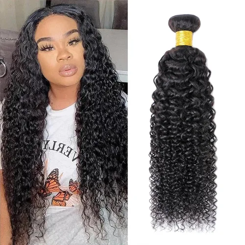Miniatura 78 de Paquetes de cabello afro rizado y kinky, extensiones de cabello humano de 8 pulgadas, tejido rizado sin procesar, doble entretejido, virgen