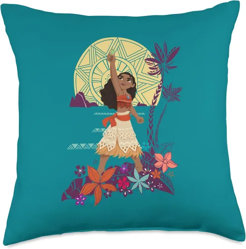 Miniatura 5 de Disney Princess Moana Heart of Te Fiti - Almohada de peluche (16 x 16 pulgadas), multicolor