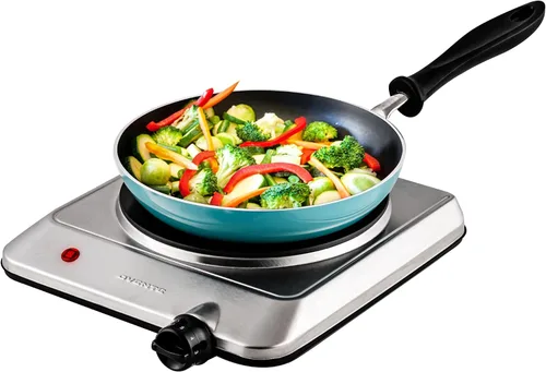 Miniatura 4 de OVENTE Quemador individual infrarrojo para encimera, placa eléctrica de 1000 W con placa de cocina de vidrio cerámico de 7.5 pulgadas, ajuste