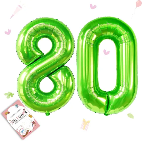 Miniatura 194 de Globos de números de 40 pulgadas del 0 al 9 dorados grandes del número 0, globos digitales para suministros de decoración de celebración de fiesta