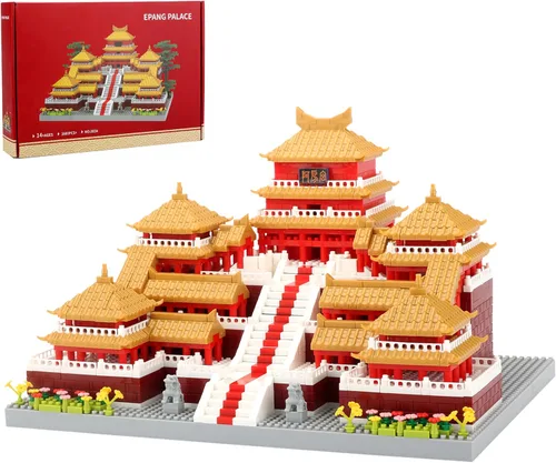 Miniatura 8 de Juego de bloques de construcción de arquitectura china, Epang Palace, 3050 piezas, juguetes creativos, el mejor regalo para adultos y niños a partir