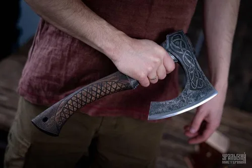 Hacha Vikinga de 22", Hacha Nórdica || Hacha Danesa Real, Hacha Vikinga Tomahawk, Hacha de Camping Barbada, Regalo Vikingo para Él, Herramienta de