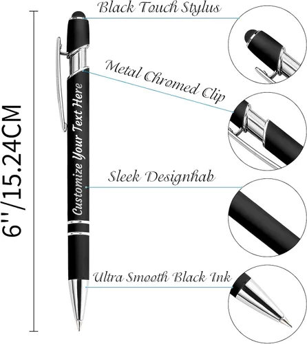 Miniatura 2 de 12 bolígrafos personalizados a granel, bolígrafos personalizados con grabado personalizado con nombre o texto, regalo ideal de aniversario